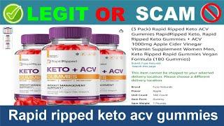 Rapid ripped keto acv gummies Reviews ( Jun 2024) Beware of Scam! Watch Now! [4x35odgmj]