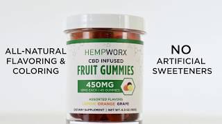 HempWorx CBD Fruit Gummies With Broad Spectrum CBD Without THC