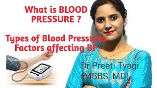 What is Blood Pressure?, Pulse Pressure, Mean Blood pressure, Factors Affecting BP [ea13329dc]